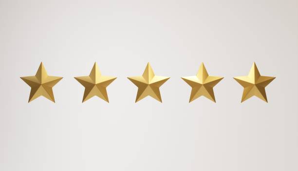 istock Five gold star icon isolated on white background 1417588102