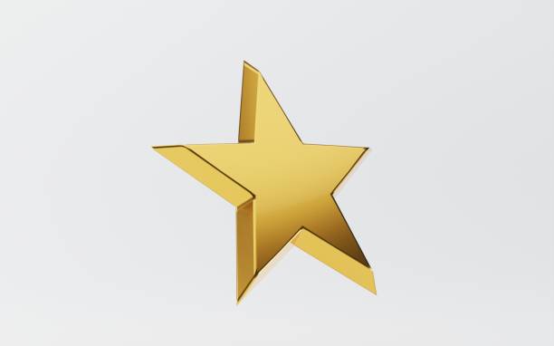 istock Shiny gold star isolated on white background 1417588262