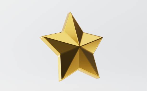 istock Shiny gold star isolated on white background 1417588284