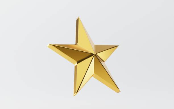 istock Shiny gold star isolated on white background 1417588297