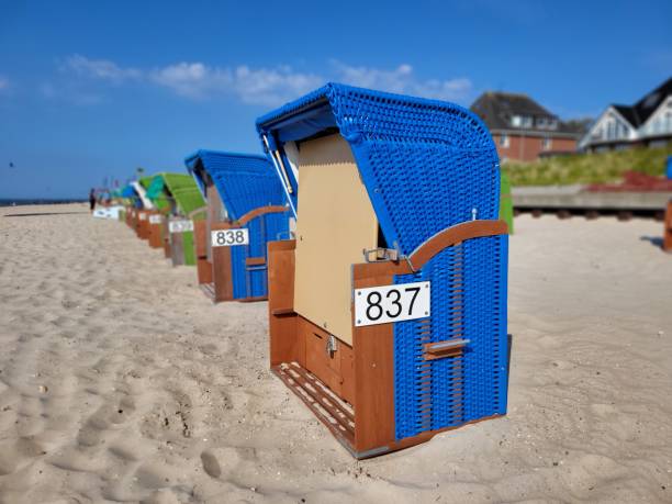 Beach chair stock photo