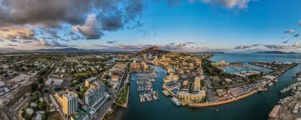 The beautiful panoramic view of Townsville, Queensland, Australia.