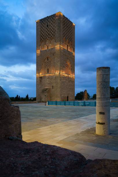 istock Hassan tower surrounded by stony columns in Morocco 1417594626