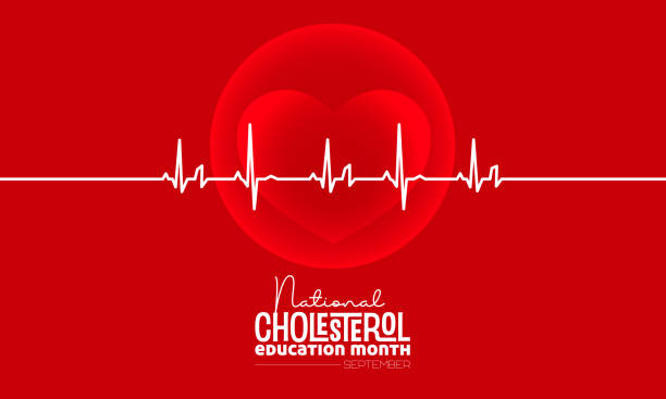 Vector illustration design concept of national cholesterol education month observed on every september. Vector illustration design concept of national cholesterol education month observed on every september. colesterol stock illustrations