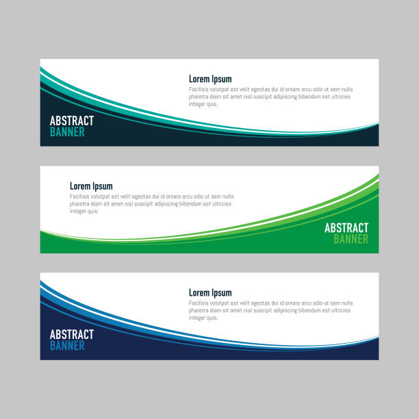 Abstract vector Banner Design Template Stock Illustration Abstract vector Banner Design Template Stock Illustration. Can be used for Business Marketing, Website, Header, Footer, Layout, Letterhead, Landing page, Cover Template Design, Online Media, Presentation. header footer template stock illustrations