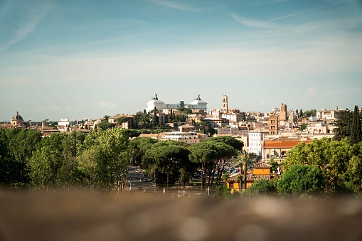 A panoramic view of the  Aventine Hill in Italy