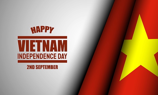 Vietnam Independence Day Background Design. Banner, Poster, Greeting Card. Vector Illustration.
