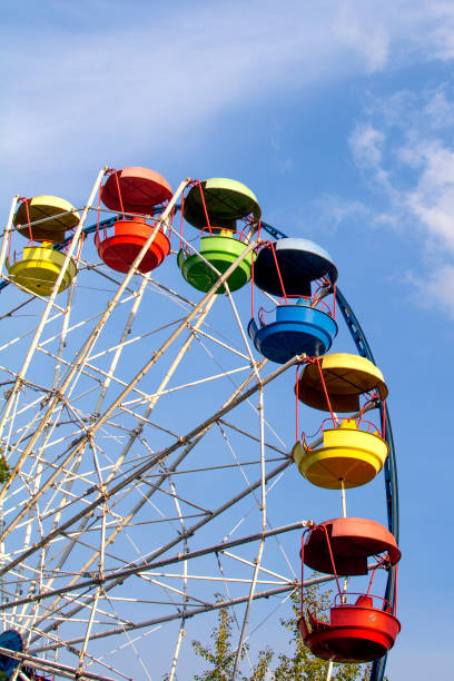 istock Multicolored Ferris wheel in Izmailovsky Park , Moscow, Russia 1417601731