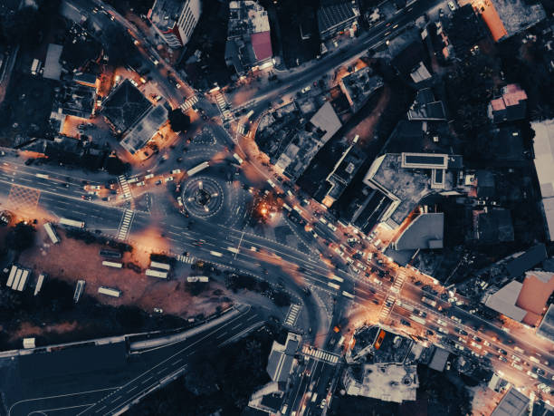 istock Night traffic in the city 1417601840