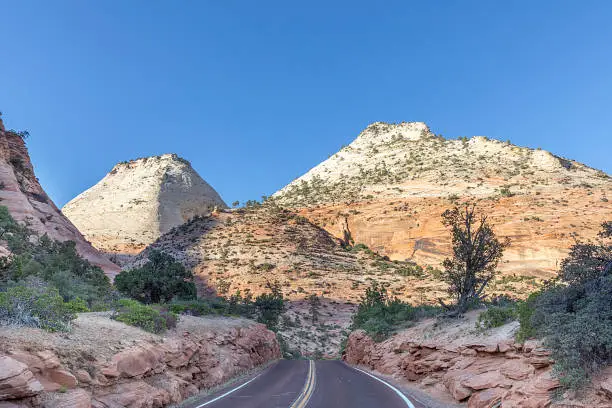 scenic mountain landscape in the zion national park, Utah, USA
