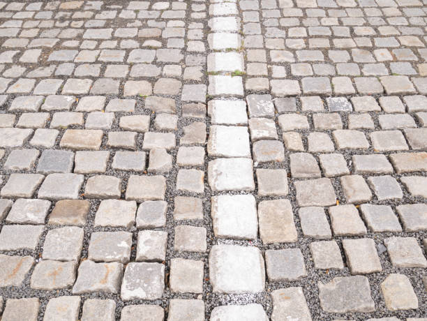 istock Granite paving stones on the square. 1417607835