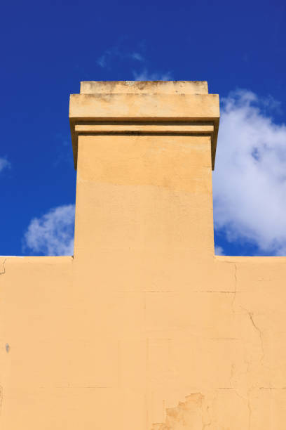istock Chimney at the top of a wall 1417608333