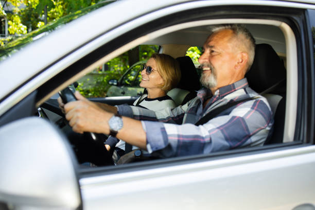 istock Happy senior couple going on a road trip 1417608825