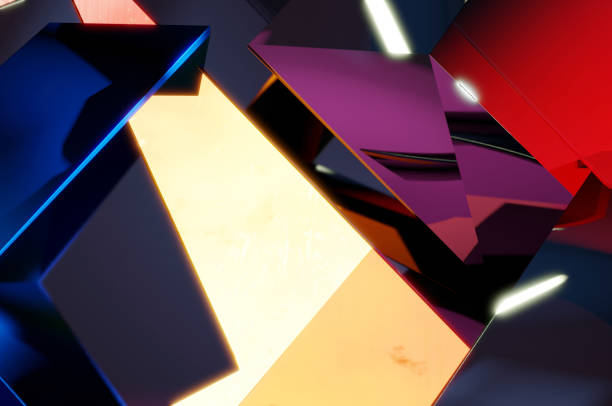 istock 3D Illustration. 3D Rendering , Abstract metal background . Concept space design modern luxury futuristic background 1417611803