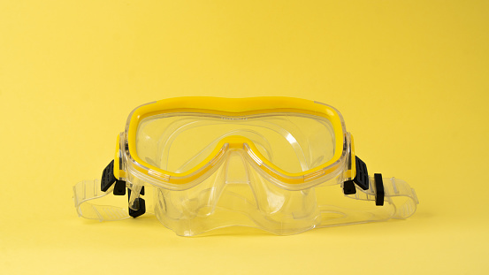 Underwater underwater breathing mask and snorkel, snorkeling kit. High quality photo