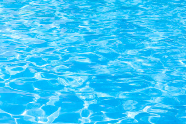 istock Water background, ripple and flow with waves. Summer blue swiming pool 1417614147