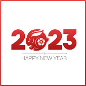 istock New Year 2023, year of the rabbit 1417617632