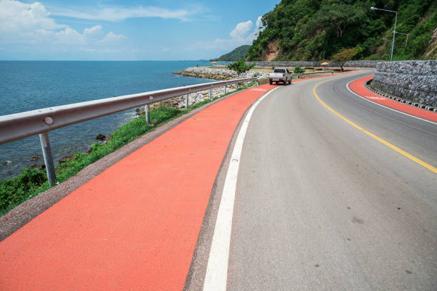 istock Seafront road Chanthaburi thailand, by the sea 1417617989