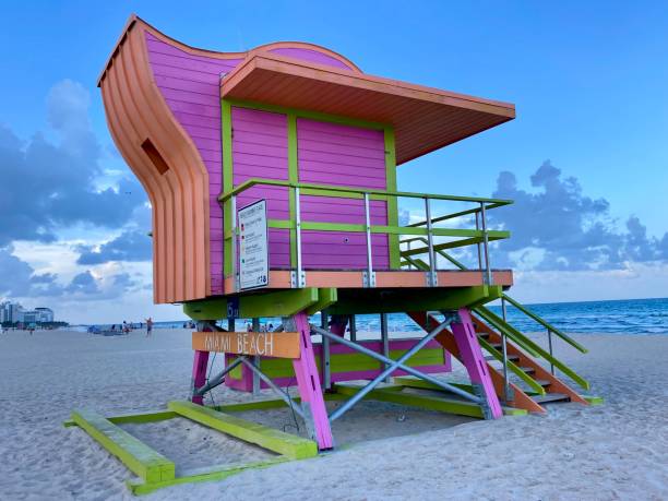 istock Usa - Miami - Miami beach ocean rescue lifeguard tower 1417618008