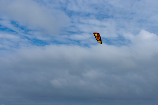 Kite from a kite surfer at Seaton Sluice .