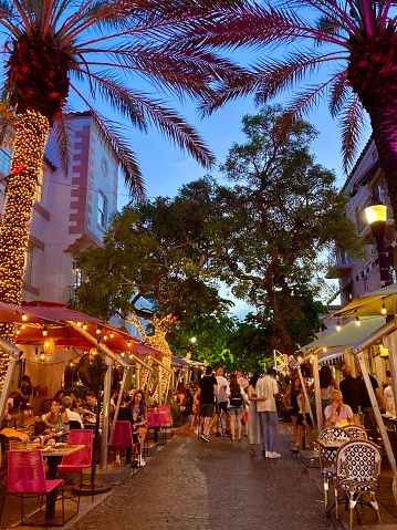 USA - Miami - Espanola way - pretty alley with Latin atmosphere