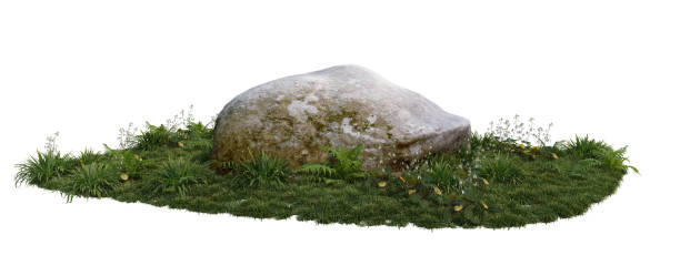 istock stone Garden decoration on a white background 1417628767