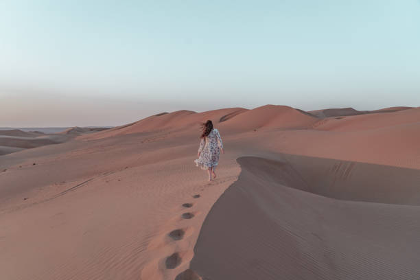 istock Woman in desert 1417636404