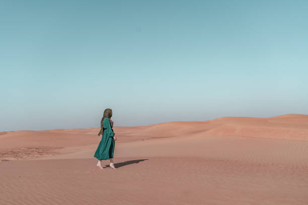 istock Woman in desert 1417636483