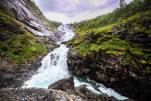 istock Kjosfossen Waterfall (Myrdal) in Norway 1417646478