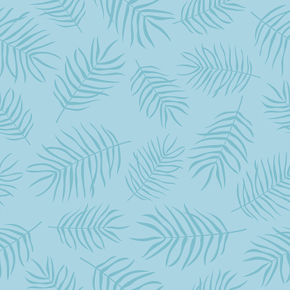 Blue plants on blue background. Vector illustration