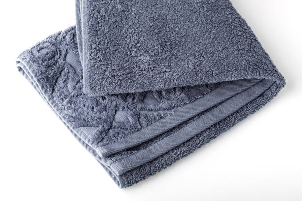 istock Terry bath towels made of cotton on a white background 1417662976