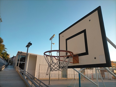 Basketball hoop photography.