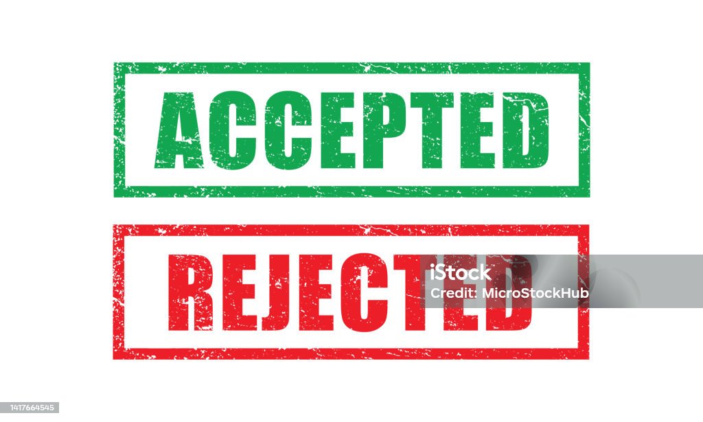 Accept Rejected Sign Accepted And Rejected Stamps Stock Illustration - Download Image Now ...