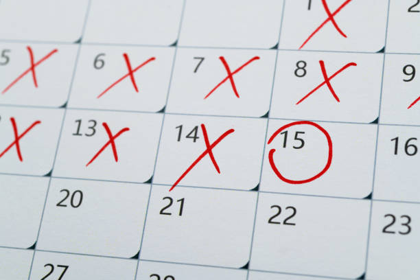 istock Calendar page with cross shape 1417665839