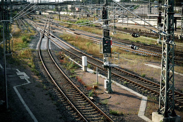 istock High Angle View Of Railroad Tracks 1417670673
