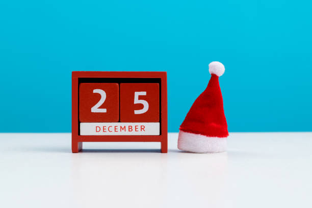 Wood calendar on the table