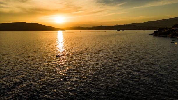 istock Sunset scene over Adriatic Sea 1417678258
