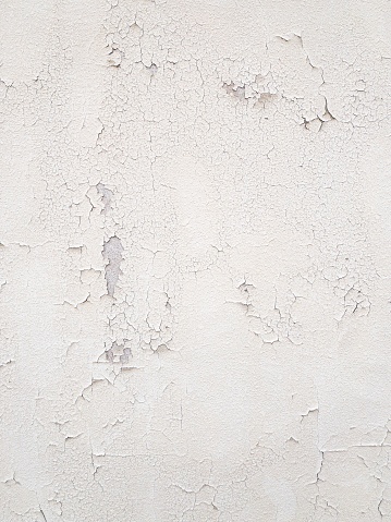 Distressed andTextured Painted White Wall