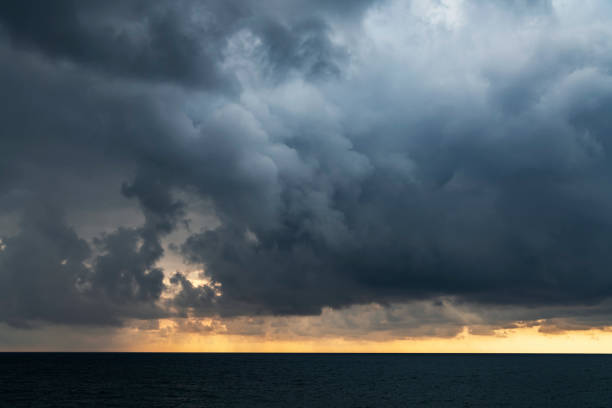 istock Dramatic sky clouds and sea after  storm. Sea landscape. 1417682613