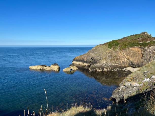 istock Cliffs at the Glen beach in Wicklow Town, Ireland 1417684016