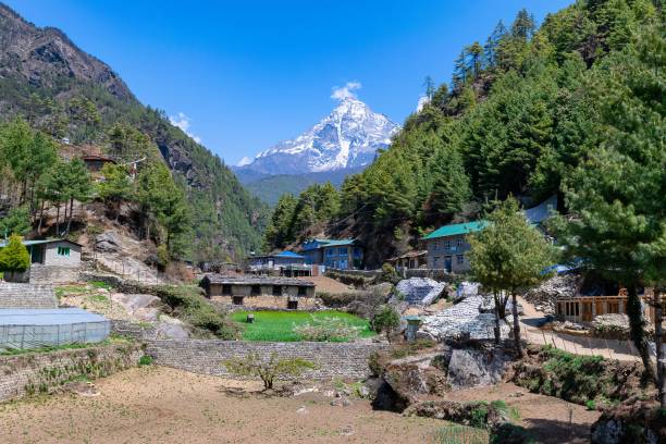 istock Beautiful view of Monjo, Everest Base Camp trek, Nepal 1417687888