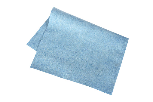 Microfiber cleaning cloth isolated on the white background with clipping path