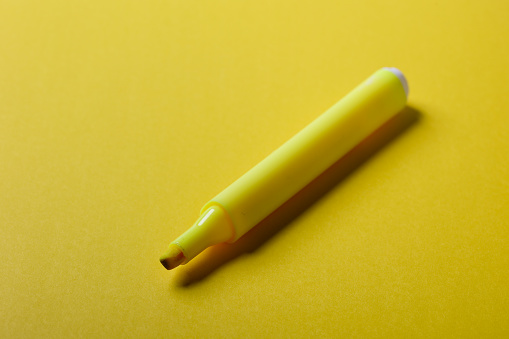 Marker on yellow background