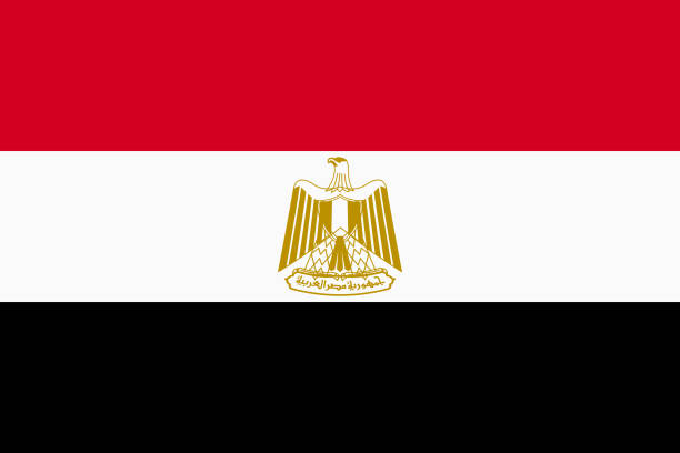 istock Flag of Egypt. Official colors. Flat vector illustration 1417699684