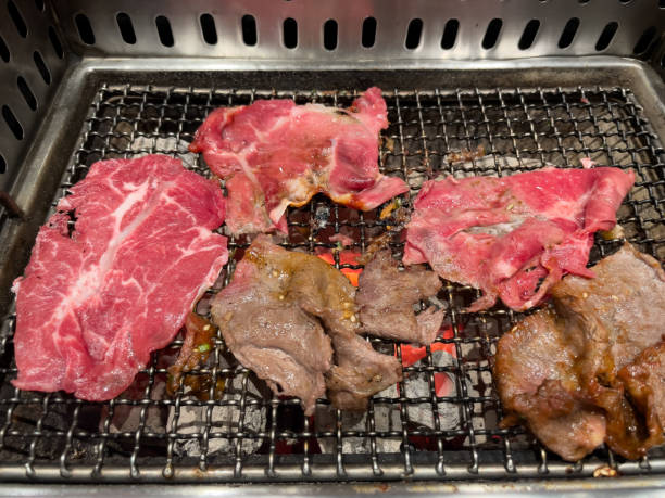 istock Grill meat on the charcoal grill. 1417706859