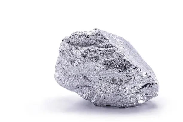 platinum nugget, noble metal, used in the production of catalysts, luxury jewelry, dense, malleable and ductile chemical element, is a transition metal