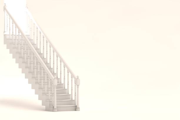istock Stairway goes up to glowing door 1417727181