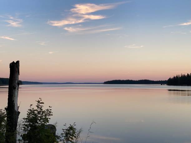istock Sunset at a lake in Sweden 1417730966