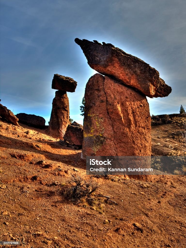 Rocks Pinnacle Rocks, Oregon Arid Climate Stock Photo