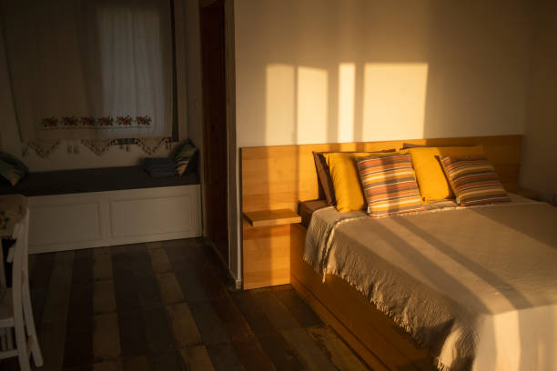 Bedroom in the light of Sunset.